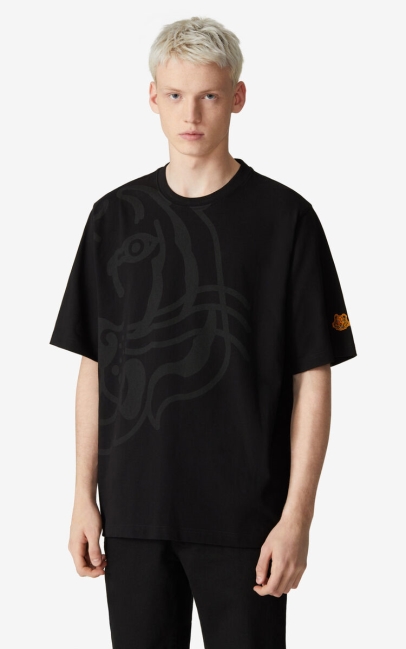 Kenzo Men K-tiger Oversized T-shirt Black